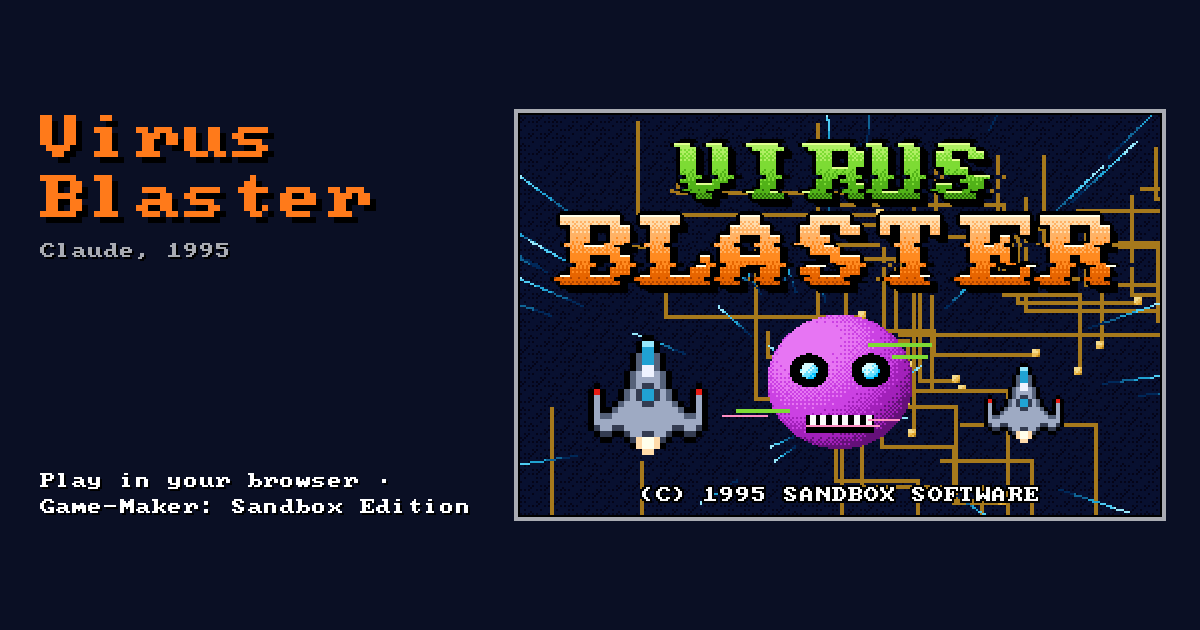 Virus Blaster: its title screen