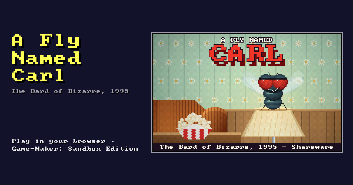 A Fly Named Carl: its title screen