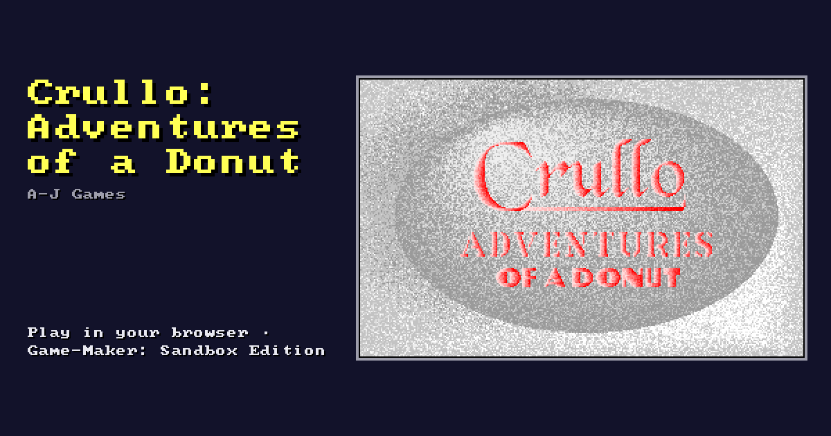 Crullo: Adventures of a Donut: its title screen
