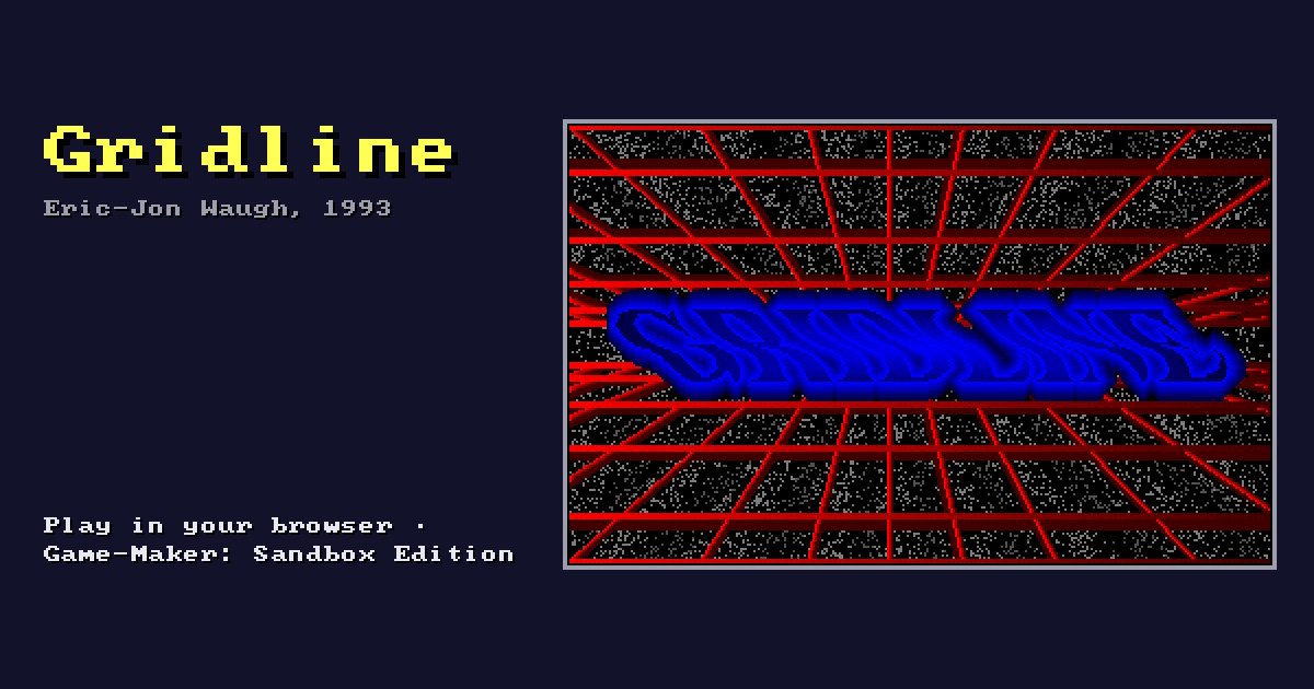 Gridline: its title screen