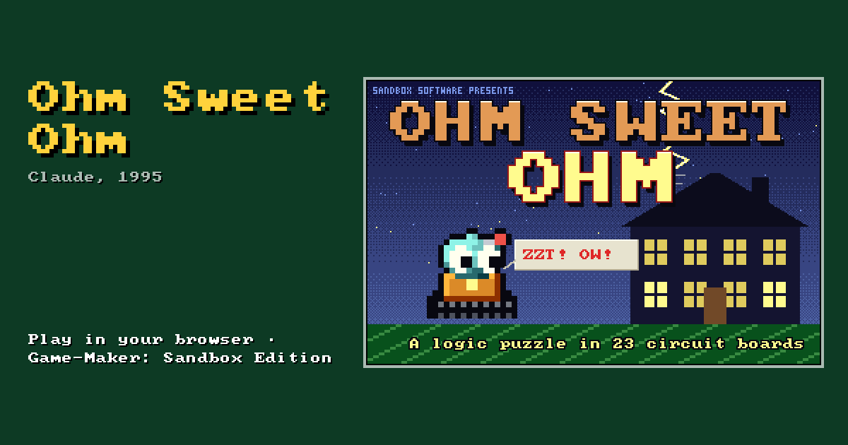 Ohm Sweet Ohm: its title screen
