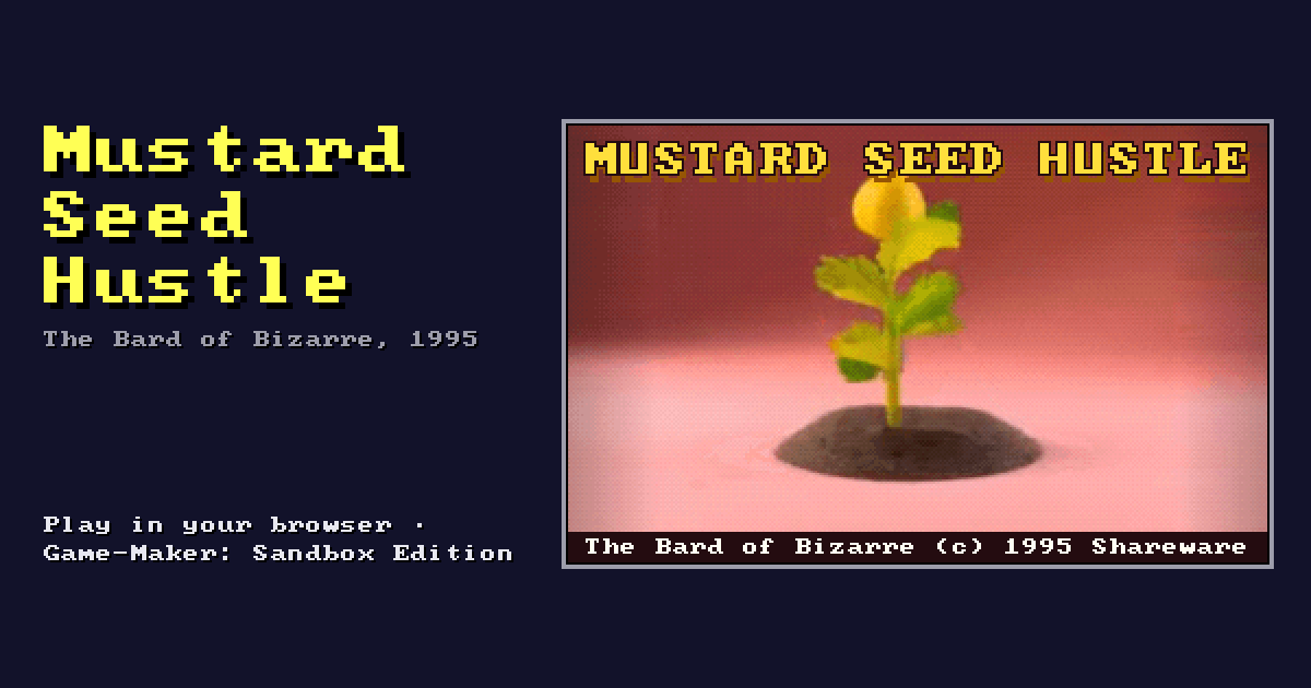 Mustard Seed Hustle: its title screen
