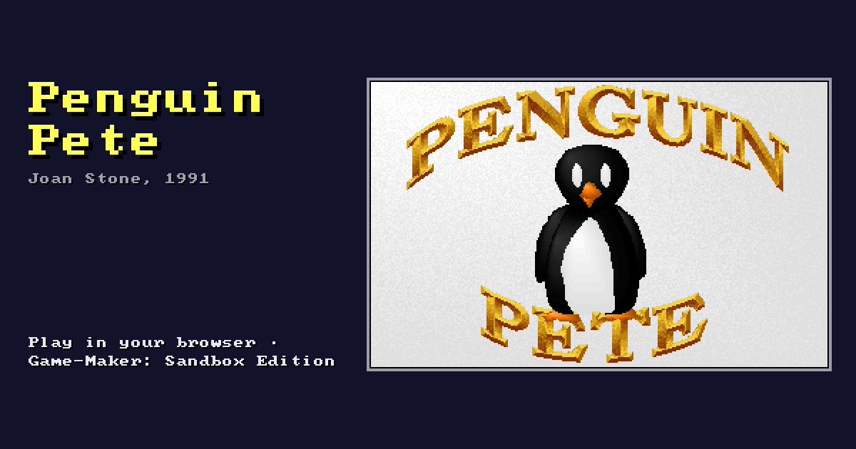 Penguin Pete: its title screen