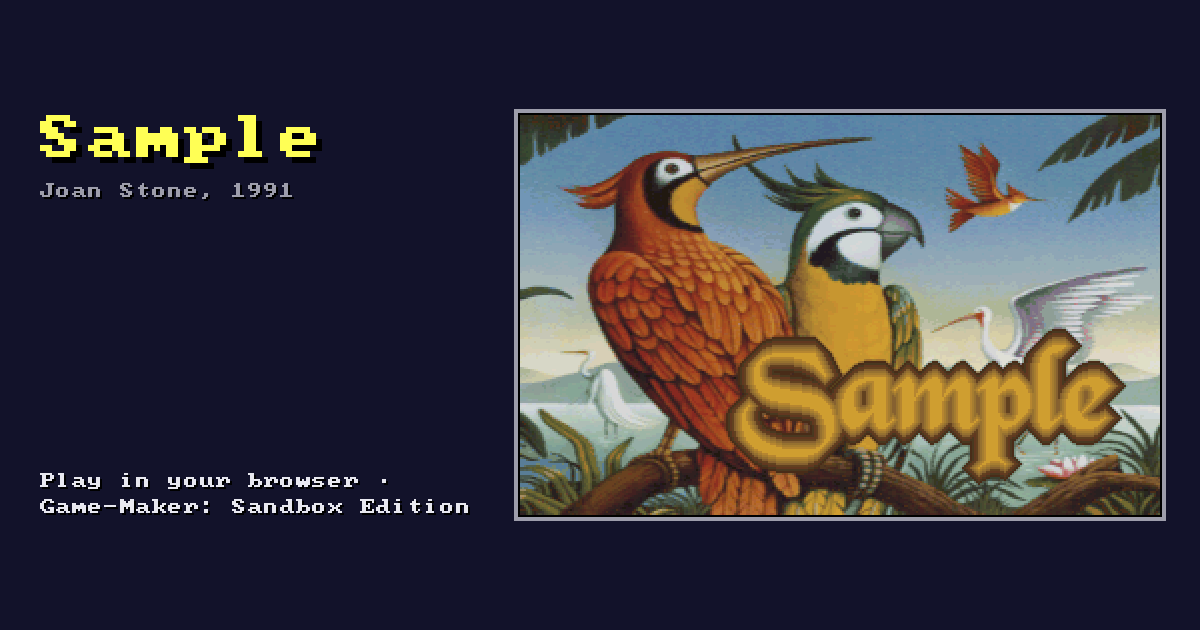 Sample: its title screen