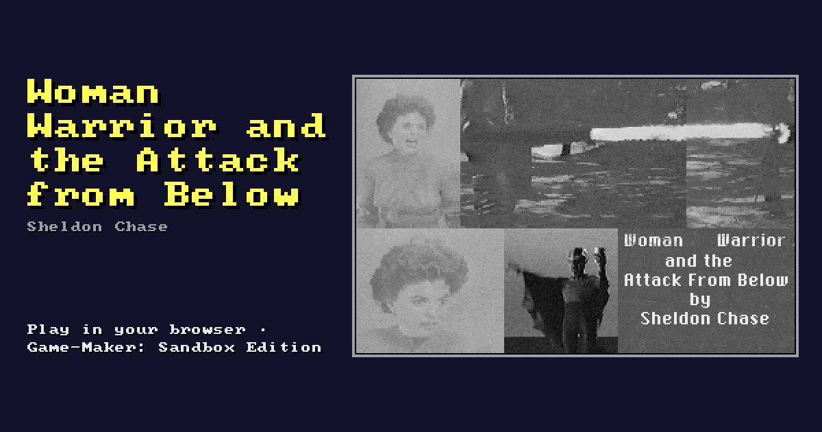Woman Warrior and the Attack from Below: its title screen
