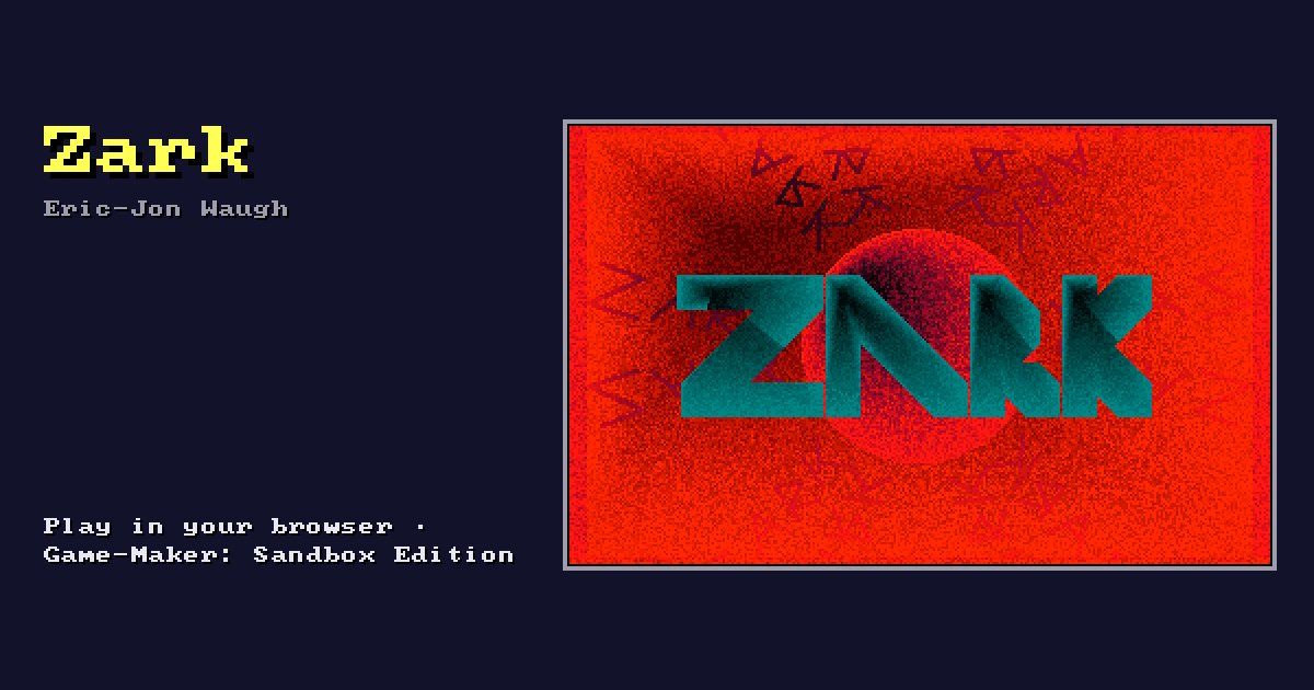 Zark: its title screen