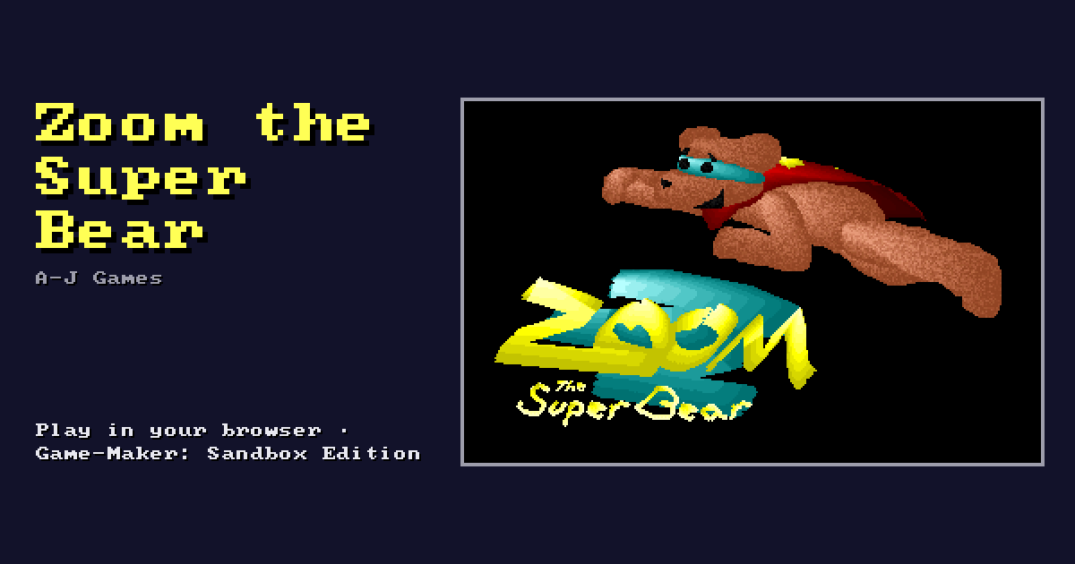 Zoom the Super Bear: its title screen